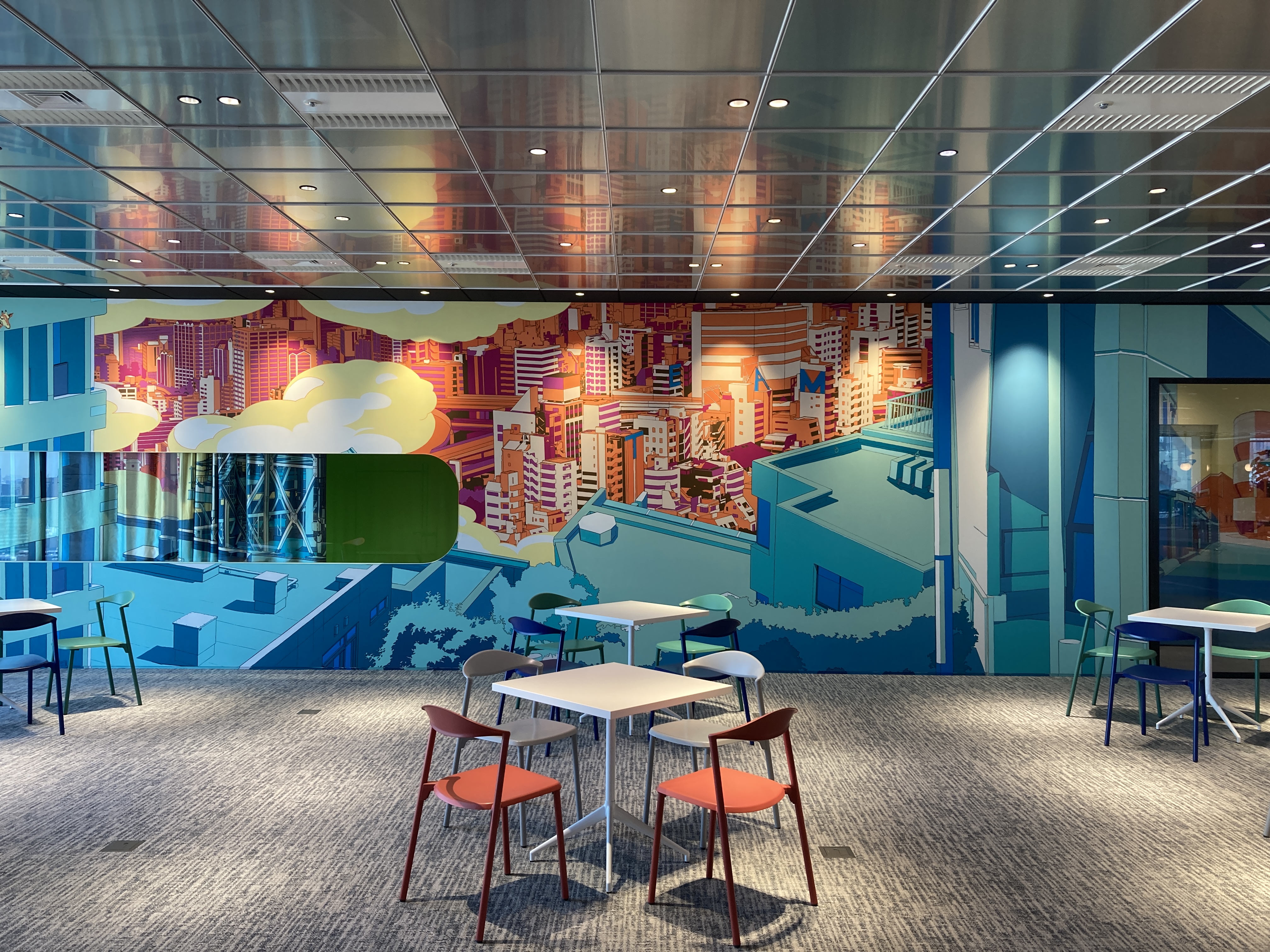 サイボウズ 新オフィス壁画