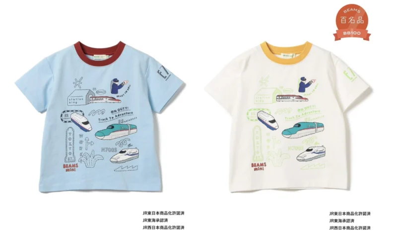 BEAMS mini JRコラボTシャツ