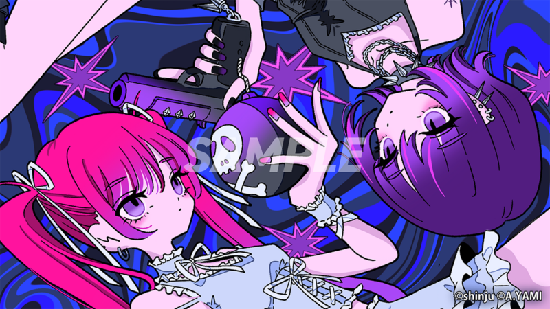 shinju「ラブ・ボム feat.nakotanmaru」「ラブ・ボム (shinju soro ver.)」ジャケット・MVイラスト制作